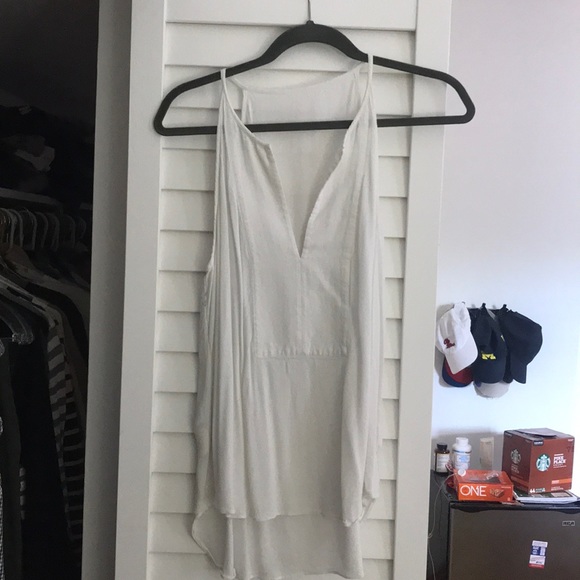 BCBG White Linen Tank - Picture 1 of 2